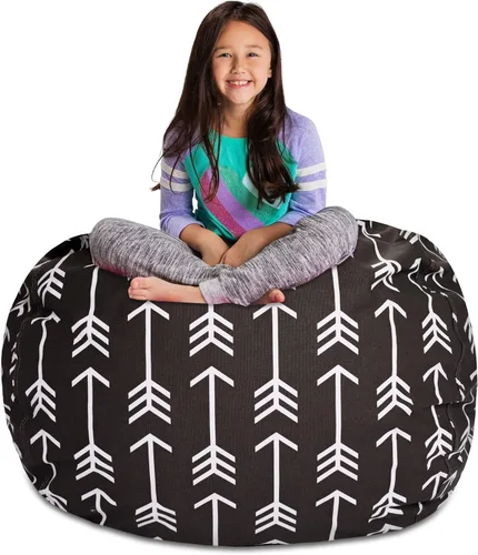 Miniatura 44 de Posh Stuffable Kids Funda de Silla Puf Rellenable para Almacenamiento de Animales de Peluche - Organizador de Juguetes Infantiles, Mediano 27