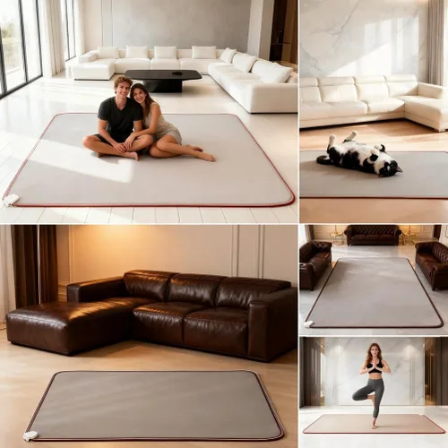 Miniatura 8 de Heated Floor Rug, Waterproof Heated Floor Mat, Electric Heated Area Rug, Large Heated Area Rugs, Indoor Floor Heater, Timer Fast Heating Adjustment