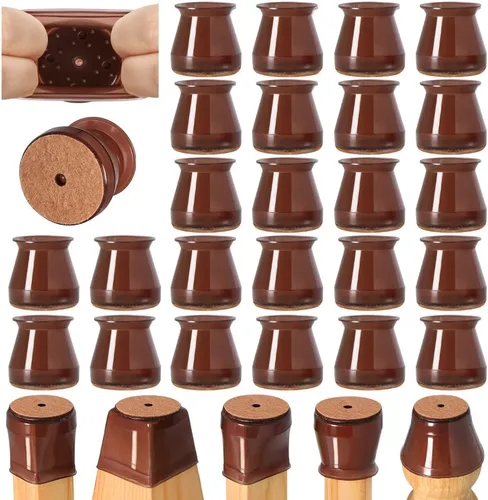 Miniatura 19 de 24 Piezas Protectores de Piso para Patas de Silla para Pisos de Madera Dura Cubiertas de Silicona para Proteger Pisos de Baldosas de Madera