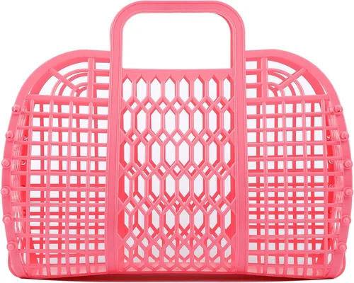 Miniatura 12 de BABANA Bolsas de gelatina – (juego) bolsas de gelatina pequeñas y grandes para madre e hija Cesta de regalo reutilizable, bolsas de playa – (S, L)