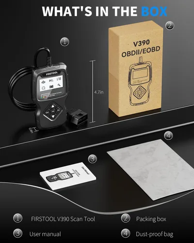 Miniatura 9 de Escáner OBD2 para automóvil FIRSTOOL, lector de código de diagnóstico OBD2 con preparación I/M, probador de batería, luz de control del motor
