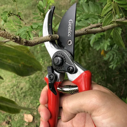 Miniatura 4 de Tijeras podadoras profesionales con filo profesional Gonicc de 8 pulgadas (GPPS-1002), tijeras podadoras para árbol, cortadora de mano, tijeras