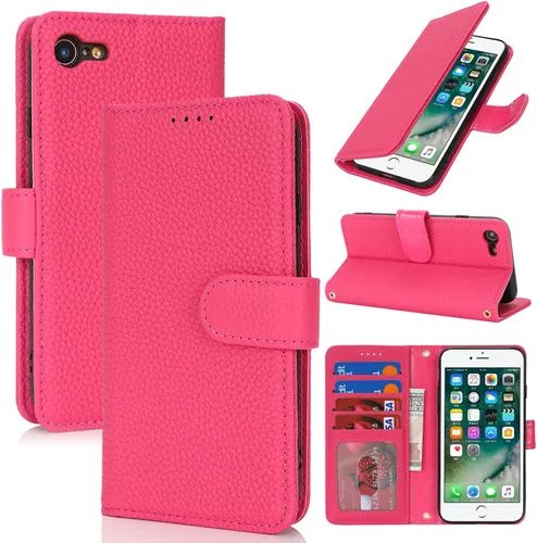 Miniatura 160 de Zouzt Funda para iPhone 11 de 6.1 pulgadas de piel auténtica con 4 ranuras para tarjetas, tarjetero con bloqueo RFID, tapa magnética, función atril