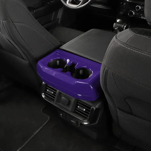 Miniatura 6 de Voodonala Soporte para taza de agua para asiento trasero, accesorios de decoración interior para Ford F150 2021 (2 unidades/juego, morado)