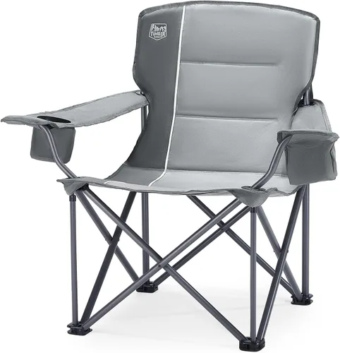 Miniatura 16 de TIMBER RIDGE Silla de Campamento Acolchada para 3 Personas con Portavasos y Bolsillos, Sillas de Campamento Plegables Loveseat para Exteriores