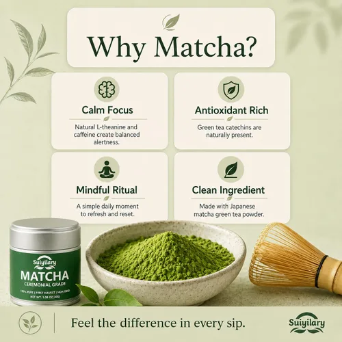 Miniatura 6 de Polvo de té verde matcha de grado ceremonial, té verde en polvo premium de primera cosecha – 100% puro té matcha, vegano, sin gluten, sin azúcar