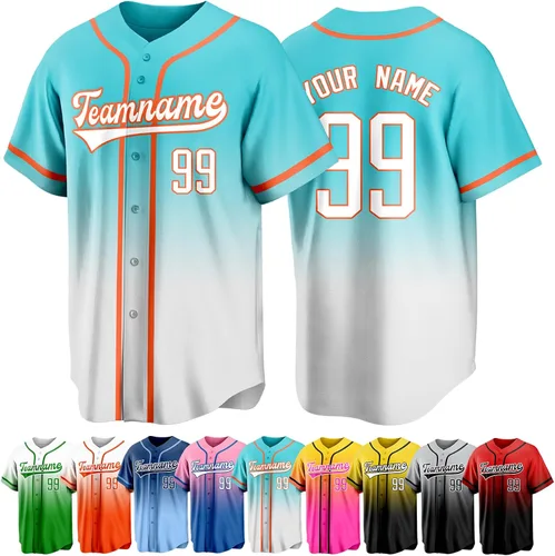 Miniatura 22 de Custom Baseball Jersey Personalized Short Sleeve Team Sport Uniform Baseball Shirt for Men Women Youth Boy