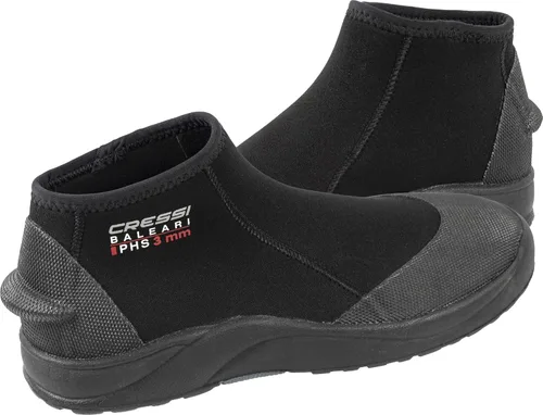 Cressi Botas de buceo de neopreno para adultos con suela dura para protección contra exteriores, Baleari 0.118 in