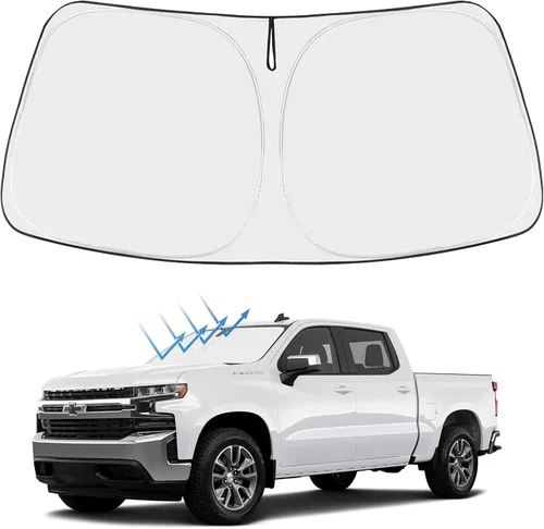 Miniatura 166 de Proadsy Parasol para parabrisas actualizado 2025, ajuste personalizado Dodge RAM 1500 2Dr 2019-2024 2025, 4 capas, plegable, protector de parasol