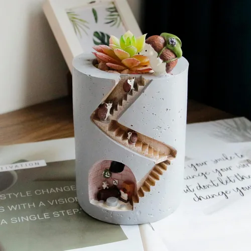 Miniatura 4 de Segreto - Macetas creativas para plantas de erizo, macetas de resina, jarrones para decoración del hogar para suculentas, flores, cactus, decoración