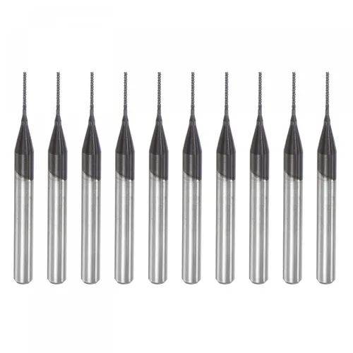uxcell Fresas de fresado CNC, 0.024 in x 0.217 in, vástago de diamante de 1/8 pulgadas con recubrimiento de película de carburo de grabado de broca
