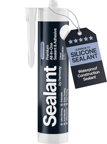 Miniatura 11 de Sellador Adhesivo de Polímero Híbrido Gris Claro para Cocina y Baño 13.1oz Todo en Uno Impermeable Resistente a la Intemperie Pintable