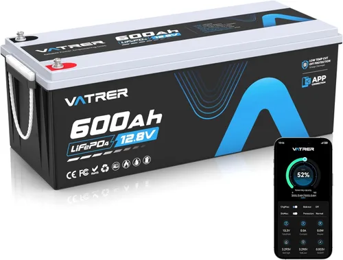 Miniatura 10 de Batería de litio LiFePO4 autocalentable de 12.8 V 300 Ah con monitoreo de aplicación, BMS integrado de 200 A, batería de energía recargable de 3840
