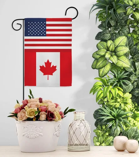 Miniatura 9 de Bandera de la Amistad de la Copa Mundial de Canadá y Estados Unidos, asta de bandera de arte de pared para exteriores, decoración al aire libre