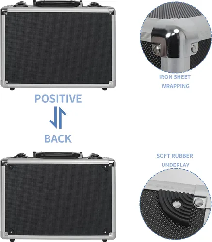 Miniatura 6 de Funda de transporte rígida de 14 pulgadas, ideal para almacenamiento de sistemas de micrófono inalámbrico y transporte de equipos de cámara