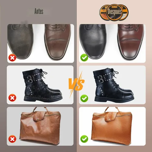 Miniatura 4 de Nuroon Kit de 9 esmaltes de zapatos para hombres y mujeres, 3 cepillos para zapatos de crin de caballo, color marrón neutro y negro