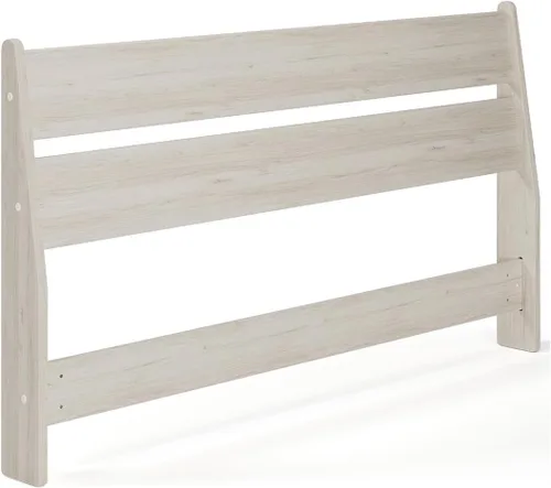 Miniatura 8 de Signature Design by Ashley Socalle Cabecero Moderno de Listones Abiertos Full, Beige Natural Encalar