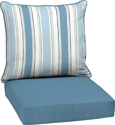 Miniatura 109 de Arden Outdoor Deep Seat Cushion Set, 24 x 24 pulgadas, Cojín para exteriores resistente al clima, a la lluvia y a la decoloración para silla, sofá