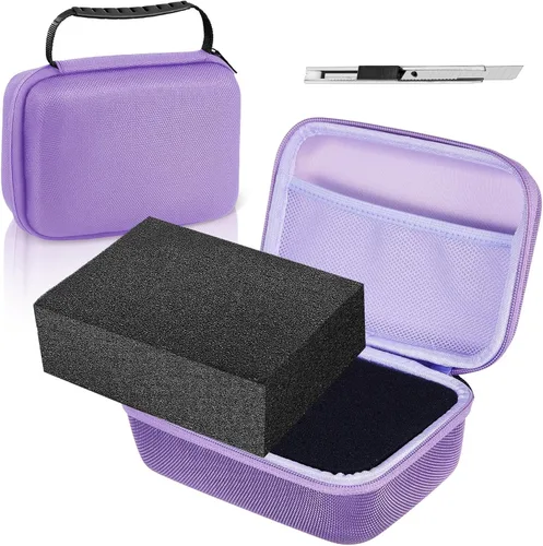 Miniatura 10 de Relaxweex Estuche rígido de EVA con espuma personalizable de 7.1 x 4.7 x 3.1 pulgadas, funda protectora de transporte de EVA a prueba de golpes