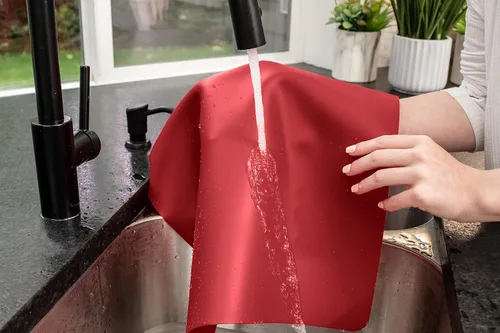 Miniatura 6 de GASARÉ, Juego de 2, Extra Grandes, Gruesos, Tapetes de Silicona para Encimera de Cocina, Tapetes Resistentes al Calor, Protector de Encimera, Rojo