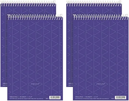 Miniatura 9 de Tops Prism 6 x 9 Gregg Ruled Steno Cuaderno, 80 perforadas hojas/libro, Azul 80