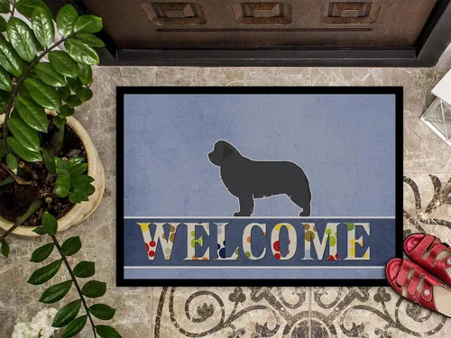 Miniatura 3 de Caroline's Treasures BB5568MAT - Tapete de bienvenida de Terranova de 18 x 27 pulgadas, tapete para puerta delantera, interior y exterior