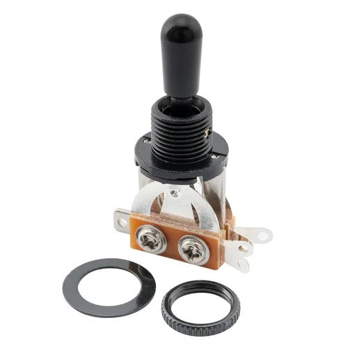 Miniatura 6 de Musiclily Interruptor de palanca métrico de 3 vías para guitarra eléctrica Epiphone Les Paul, parte superior negra con punta negra