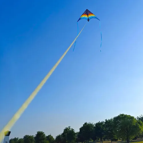 Miniatura 6 de Large Rainbow Delta Kite for Kids & Adults,Single Line Beach Kite for Kids Ages 4-8 & 8-12,Easy to Fly for Toddlers and Beginners