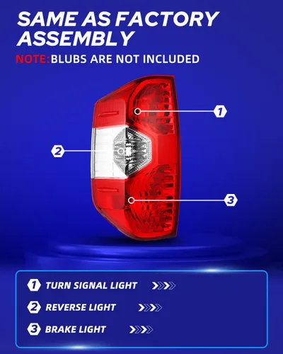 Miniatura 6 de AUTOONE Conjunto de luces traseras para Toyota Tundra, conjunto de lámpara trasera para camioneta Tundra 2014-2021 Lado del conductor del OEM