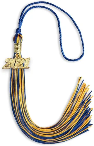 Miniatura 221 de Endea Graduation - Borla de doble color mixto con fecha dorada (negro/dorado antiguo, 2021)