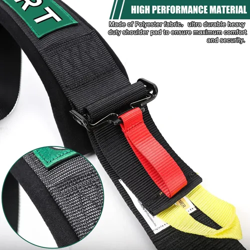 Miniatura 4 de BESTZHEYU Juego de arnés de carreras de 5 puntos SFI con almohadillas de hombro ultra cómodas y resistentes 2 PCS negro