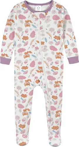 Miniatura 2 de Gerber Pijama con pies para bebé niña, paquete de 2