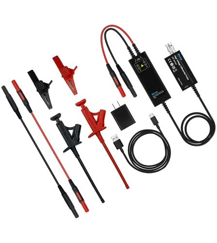 Miniatura 4 de Micsig Kit de sonda diferencial de alto voltaje 700V 100MHz 3.5ns Tiempo de subida 10X/100X Tasa de atenuación Osciloscopio Kit Kit Accesorio DP10007