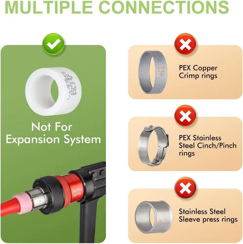 Miniatura 8 de Paquete de 2 adaptadores Pex-A hembra, 1 pulgada hembra NPT a 1 pulgada PEX-A latón expansión PEX-A accesorios PEX-A, latón sin plomo NSF/ANSI 61