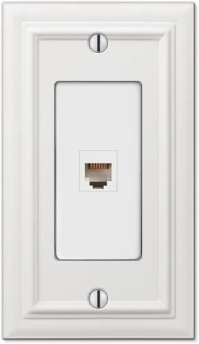 Miniatura 6 de Amerelle 94BW Continental - Placa de pared, 1 en blanco, metal fundido, blanco, 1 paquete