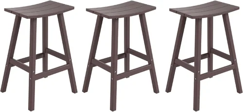 Miniatura 40 de WestinTrends Malibu - Juego de 2 taburetes para sillín para exteriores/patio, 24 alturas, color rojo