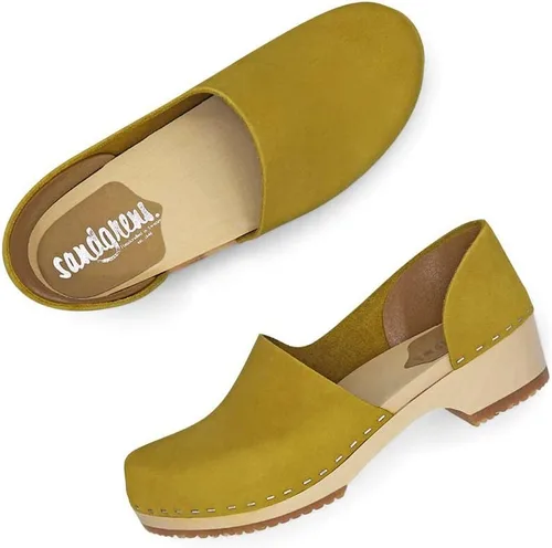 Miniatura 3 de Sandgrens Swedish Handmade Wooden Closed Back Clogs Brett Low Heel