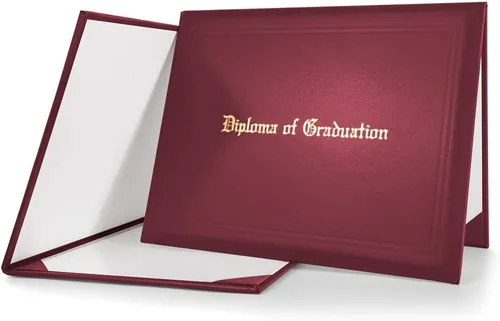Miniatura 32 de GraduationMall Cubierta impresa para diploma para certificado 8.5 x 11 pulgadas, real, paquete de 1