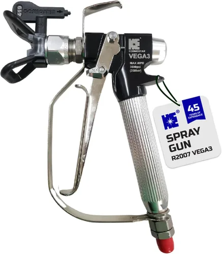 Cosmostar R2007 VG3 - Pistola pulverizadora de pintura sin aire para contratista, gatillo de 4 dedos, punta de pulverización sin aire 519 y