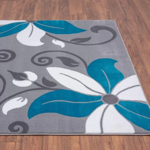Miniatura 6 de LUXE WEAVERS 9242 Victoria - Alfombra moderna floral amarilla de 5 x 7