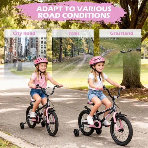Miniatura 8 de WEIZE Kids Bike, 16 Inch Children Bicycle for Boys & Girls Ages 4-7 Years Old, Rider Height 41-53 Inch, Adjustable Seat & Handlebars, Coaster Brake