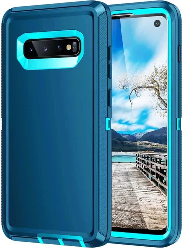 Miniatura 8 de Funda para Galaxy S10 Plus, resistente Shockpoof de 3 capas de protección de cuerpo completo para Galaxy S10 Plus, color negro
