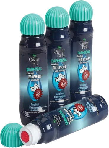 Miniatura 2 de Quality Park - Humedecedor de sobres Dab-N-Seal con adhesivo, botella de 50 ml (1.7 onzas), 4 paquetes (46071)