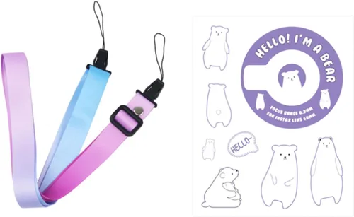 Miniatura 7 de Kit de funda transparente Mini 11 para Fujifilm Instax Mini 11, funda para cámara instantánea con bolsillo para película, calcomanías adhesivas