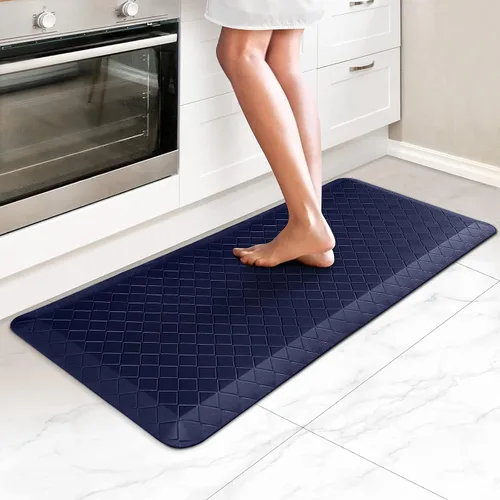 Miniatura 42 de HappyTrends Alfombras antifatiga para cocina, 4/5 pulgadas de grosor, antideslizantes, impermeables, ergonómicas, cómodas para cocina, suelo, hogar