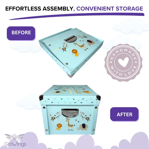 Miniatura 5 de GroWings Caja de recuerdos para bebés, gran almacenamiento de memoria para recién nacidos, adecuada para niños y niñas, regalos fuertes, duraderos
