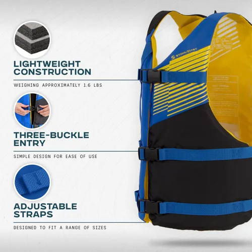 Miniatura 2 de Stohlquist FIT Chaleco salvavidas para adultos de gran tamaño, aprobado por la Guardia Costera de Estados Unidos, PFD para hombres y mujeres