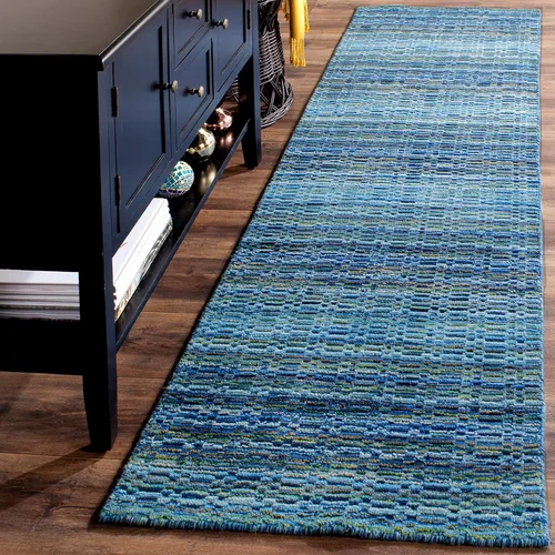 Miniatura 9 de SAFAVIEH Himalaya Collection - Alfombra decorativa, 2 x 3 pies, azul y multicolor, lana hecha a mano, ideal para zonas de alto tráfico en entrada