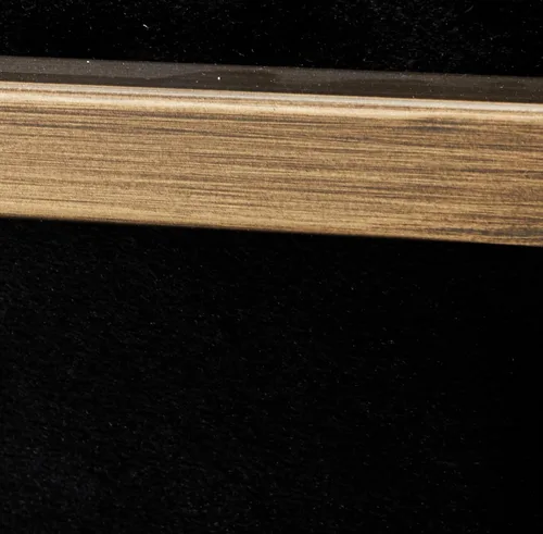 Miniatura 7 de Christopher Knight Home Vassy Modern - Banco otomano de terciopelo con acabado de latón, color negro