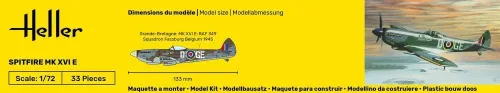 Miniatura 4 de Heller Kit de construcción de modelo de avión Spitfire MK 16E